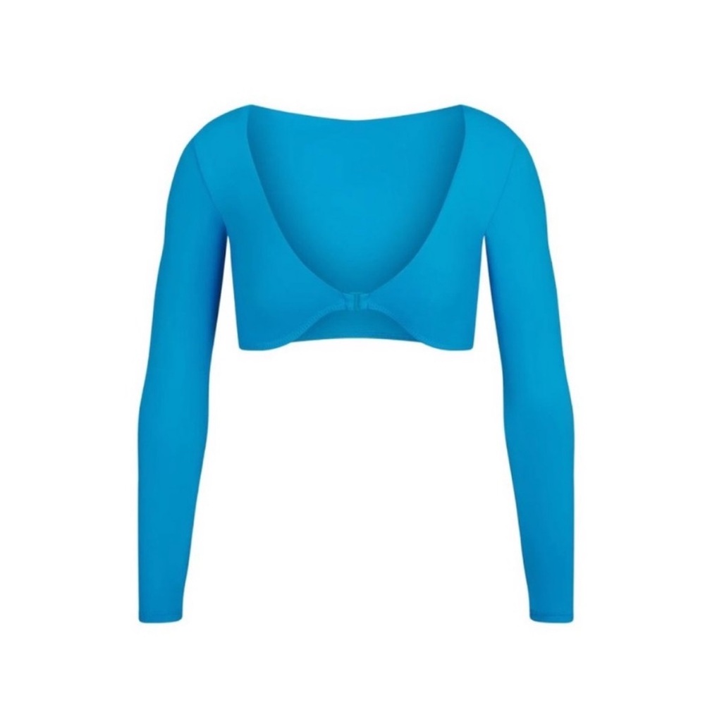 SKIMS Long Sleeve Shrug (Turquoise)